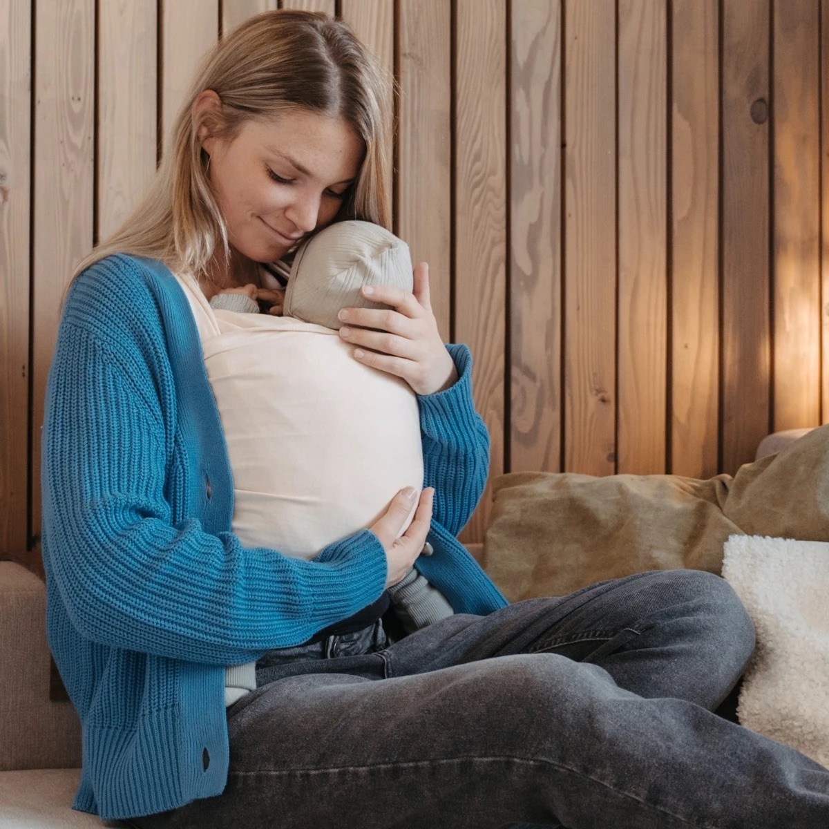 Hoppediz elastisches Tragetuch Creme Hoppediz elastisches Tragetuch Creme