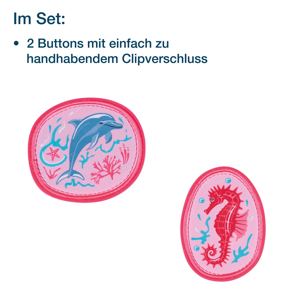 Der Die Das Wechselbuttons für Schulranzen Coral Reef