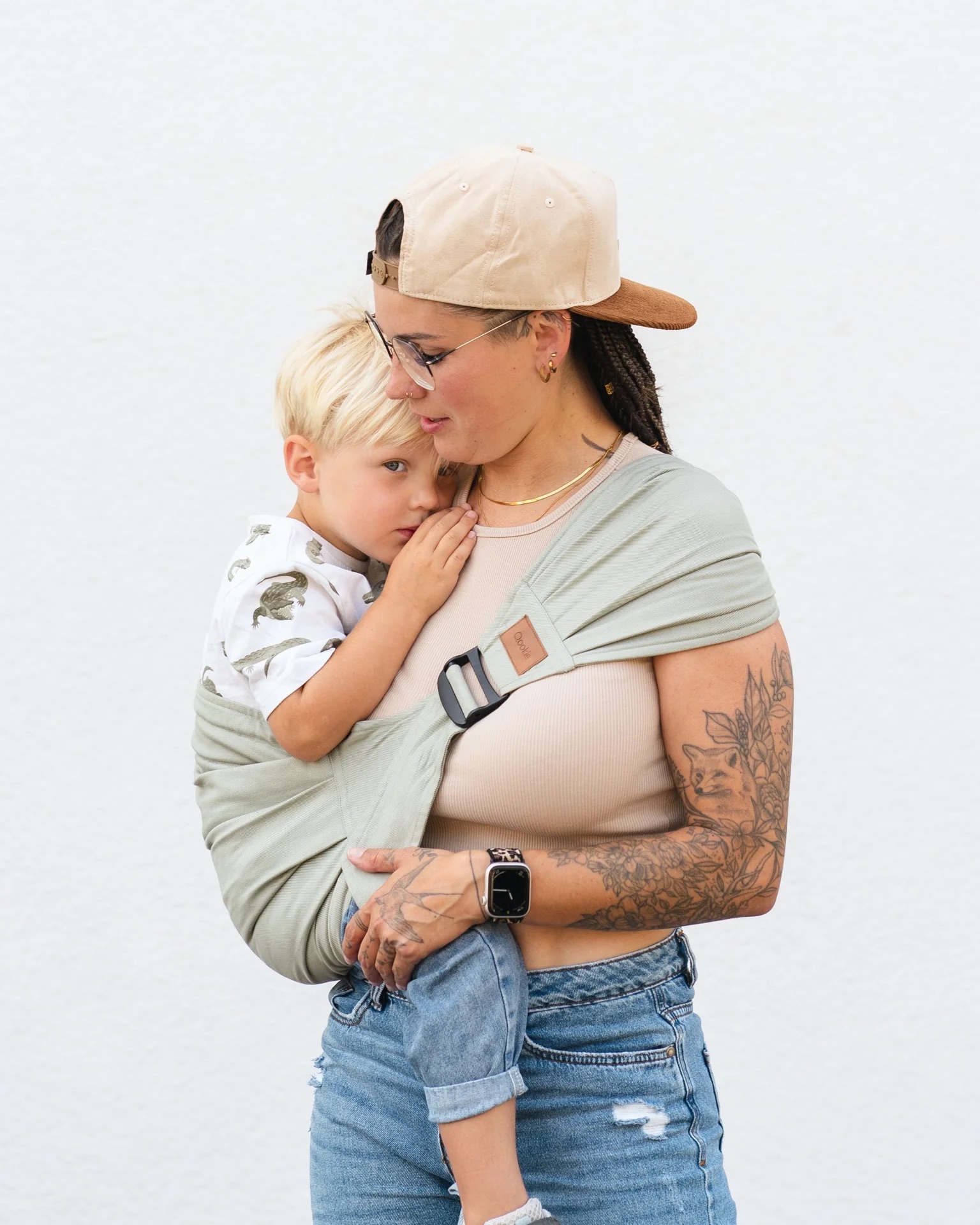 Qookie Go - Hüfttrage Leo Grau