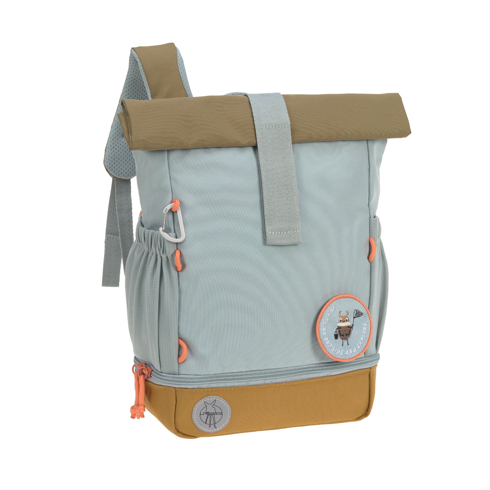 Lässig Kindergartenrucksack Rolltop Nature- Hellblau