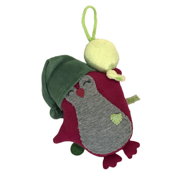 Hickups - Pinguin Spieluhr pink/grau