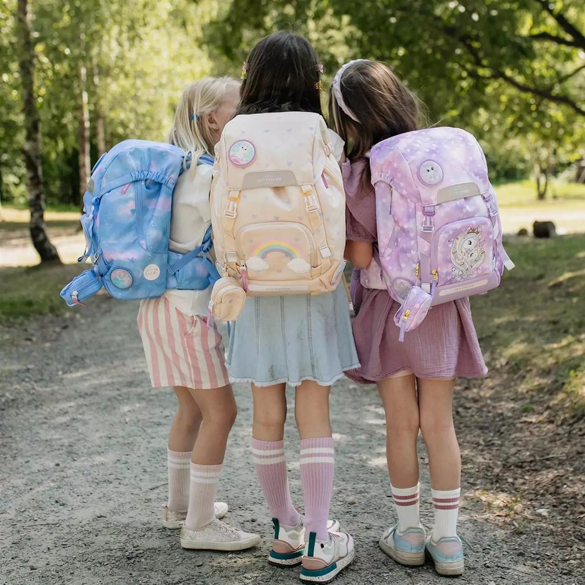 Beckmann Schulrucksack-Set Active Air FLX 6-teilig Yellow Heart