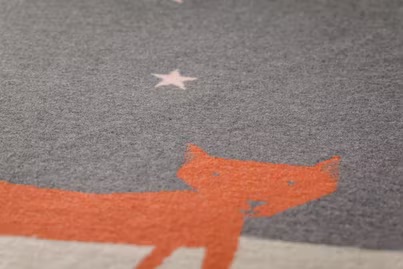 Fussenegger Babydecke 90x70cm Fuchs unter den Sternen Farbe Grau 