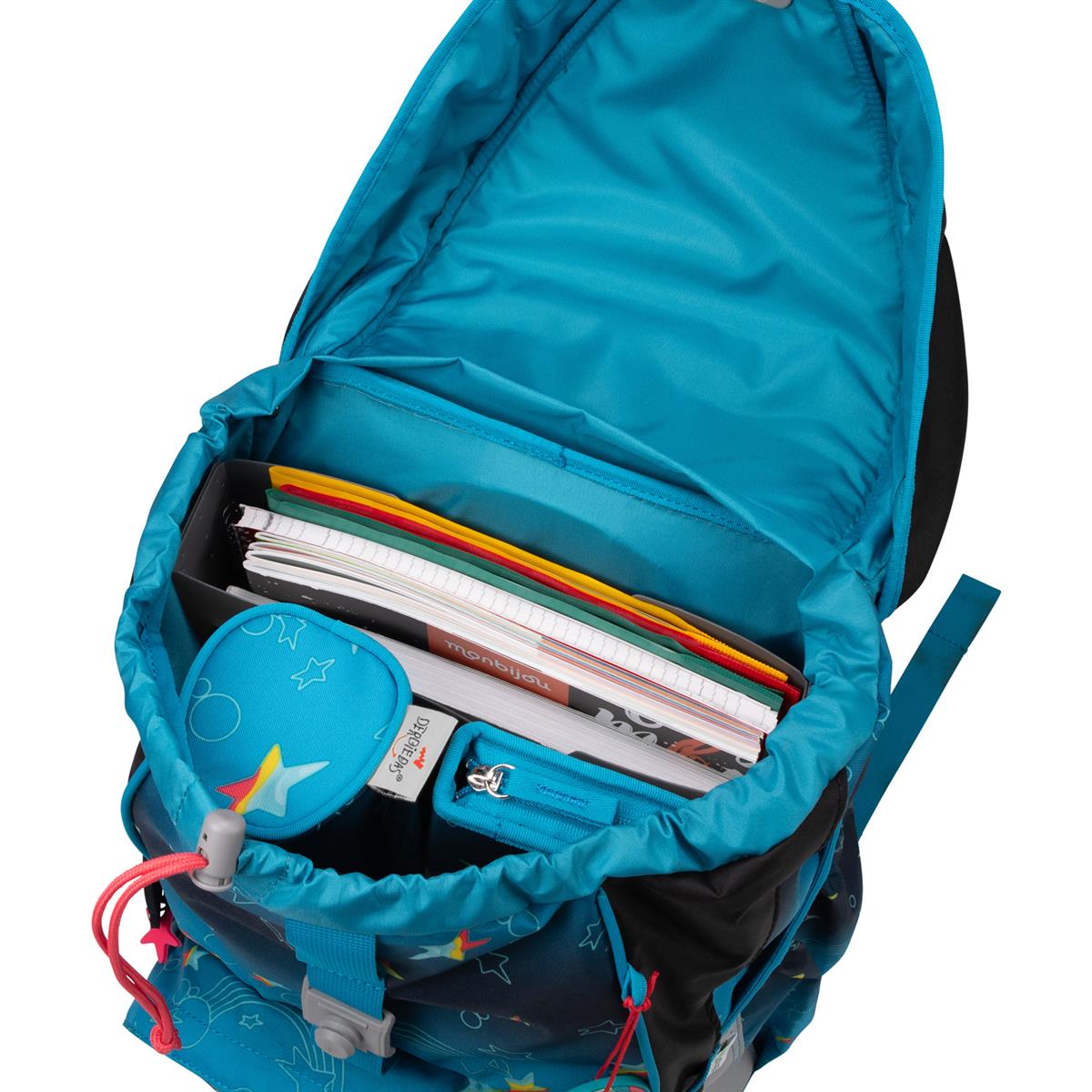 Der Die Das Schulranzen-Set Ergoflex 2025 5 tlg. LED Rainbow Star