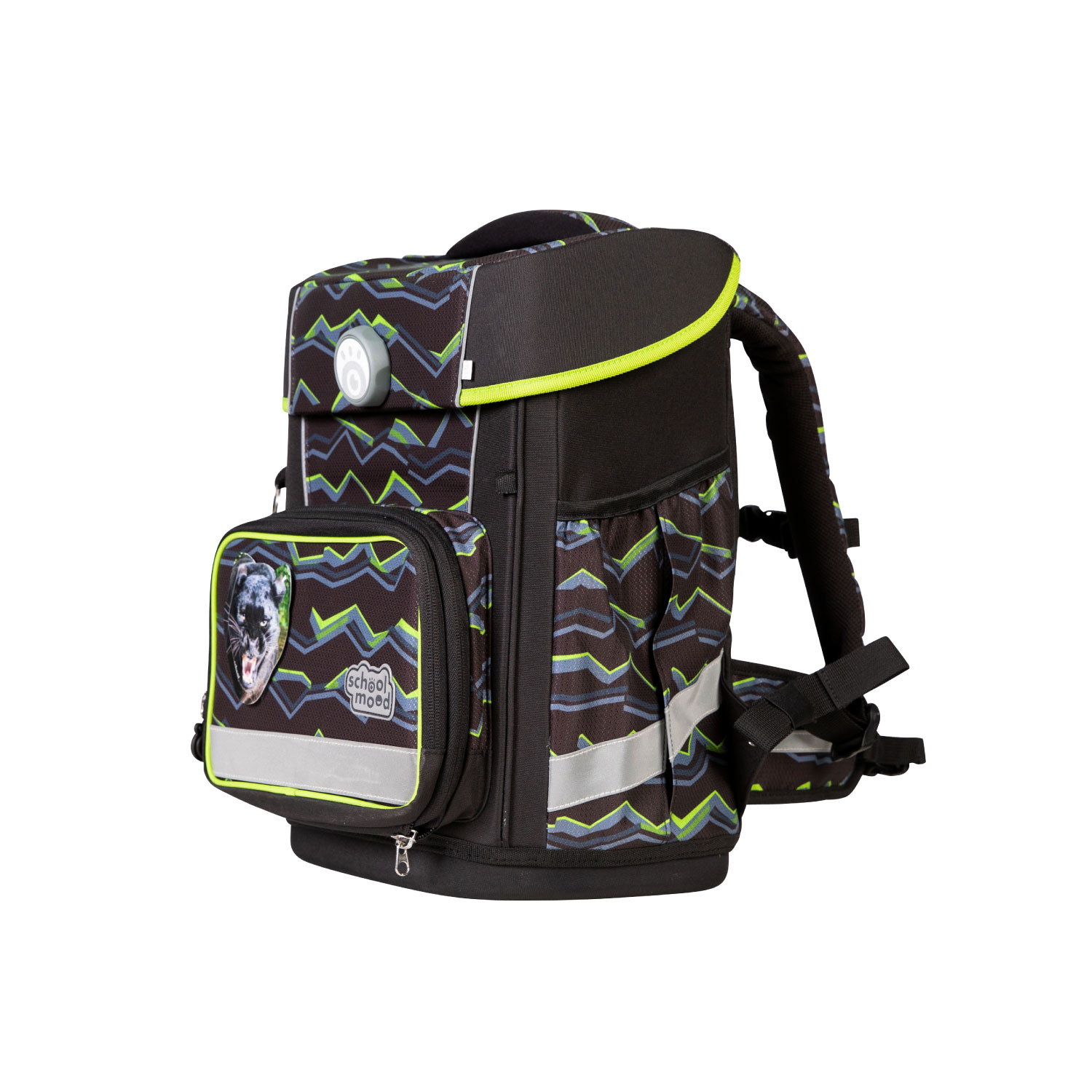 School-Mood Champion Pro Schulranzen-Set 2025/2026 7-tlg. Finn (Raubkatze)
