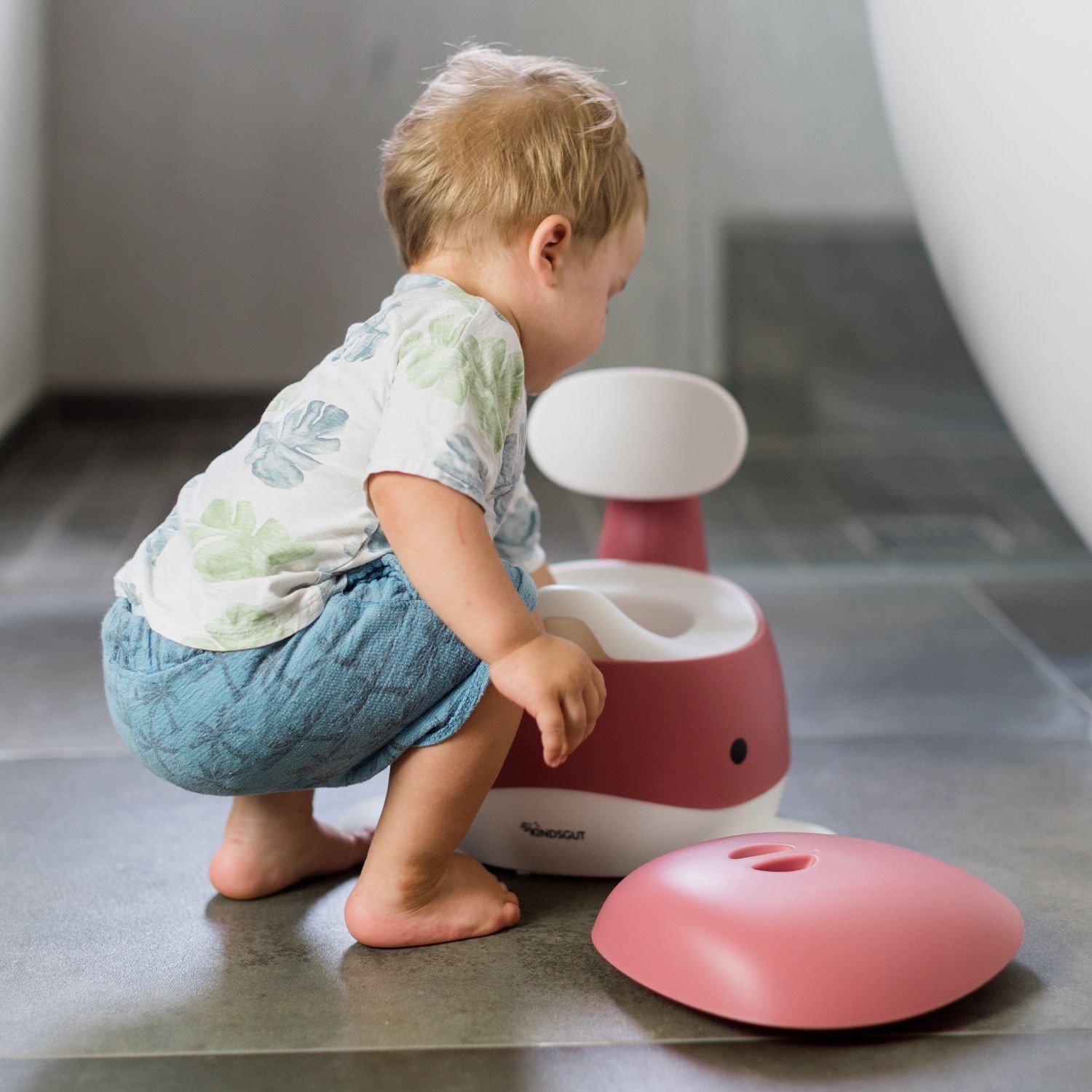 Kindsgut Kindertöpfchen Wal Altrosa