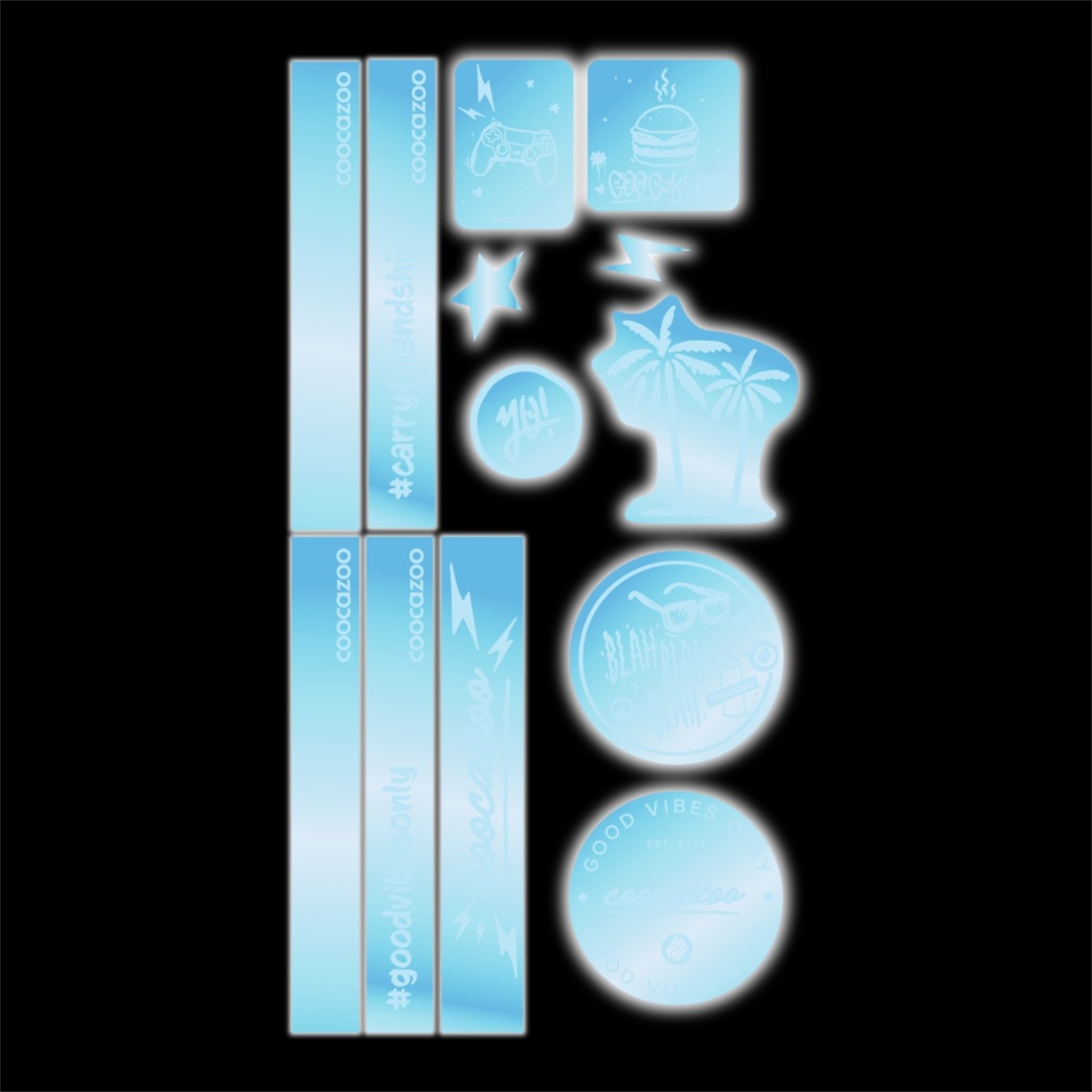 Coocazoo Reflektierendes Sticker-Set Blue Coocazoo Reflektierendes Sticker-Set Blue