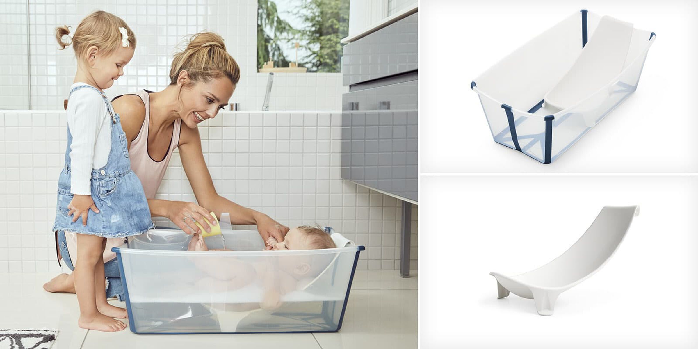 Stokke® Flexi Bath® Bundle (ohne Ständer) Transparent Beige