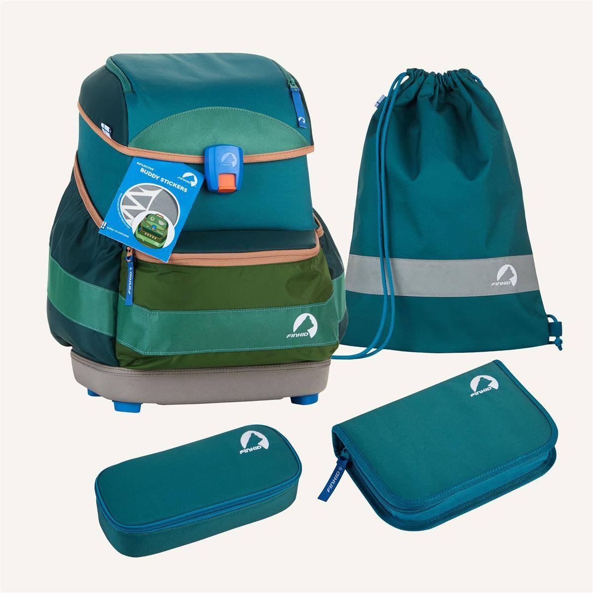 Finkid BUDDY EKO SPORT Schulranzen Set jungle mix
