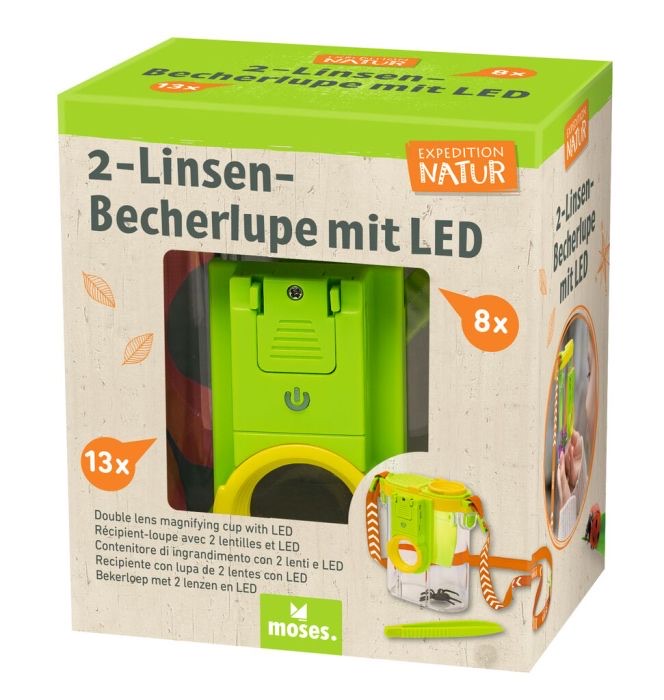 moses Expedition Natur Becherlupe moses Expedition Natur Becherlupe 2-Linsen-Becherlupe mit LED
