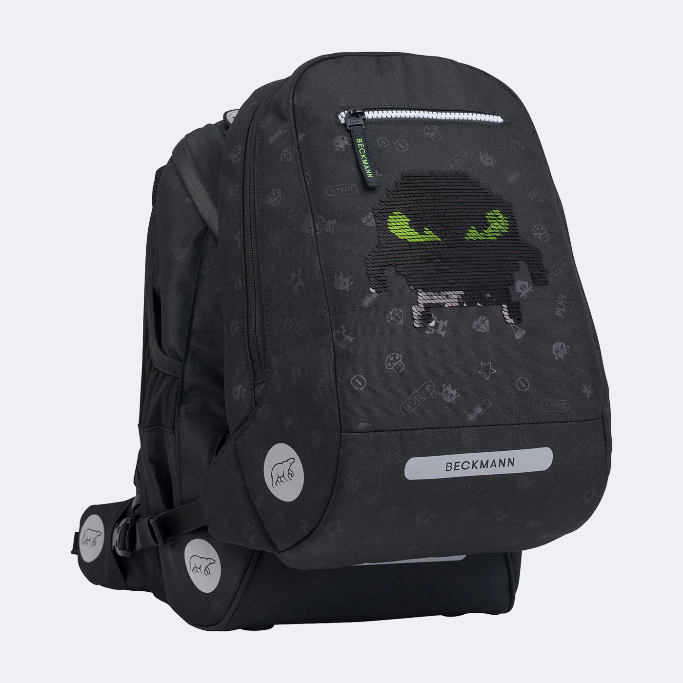 Beckmann Schulrucksack-Set Active Air FLX 6-teilig Pixel