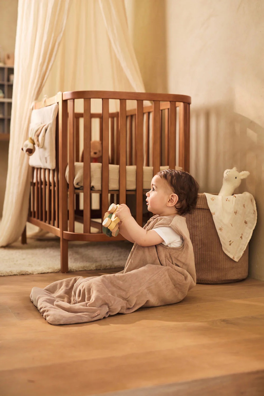 Jollein Baby Schlafsack Ärmellos - Velvet Jollein Baby Schlafsack Ärmellos - Velvet Milky Coffee