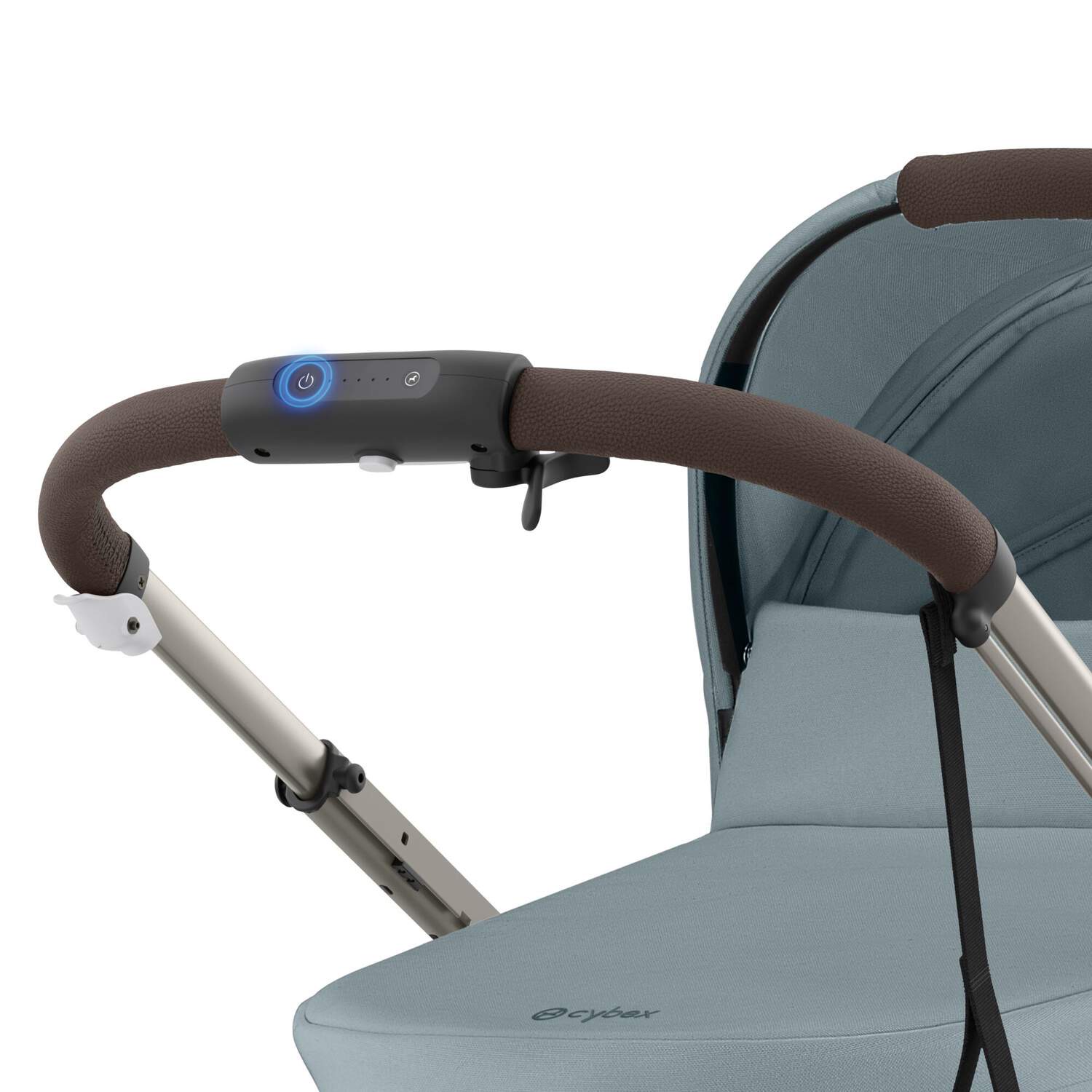 Cybex e-Gazelle S Kinderwagen Cybex e-Gazelle S Kinderwagen Stormy Blue (Taupe Frame)