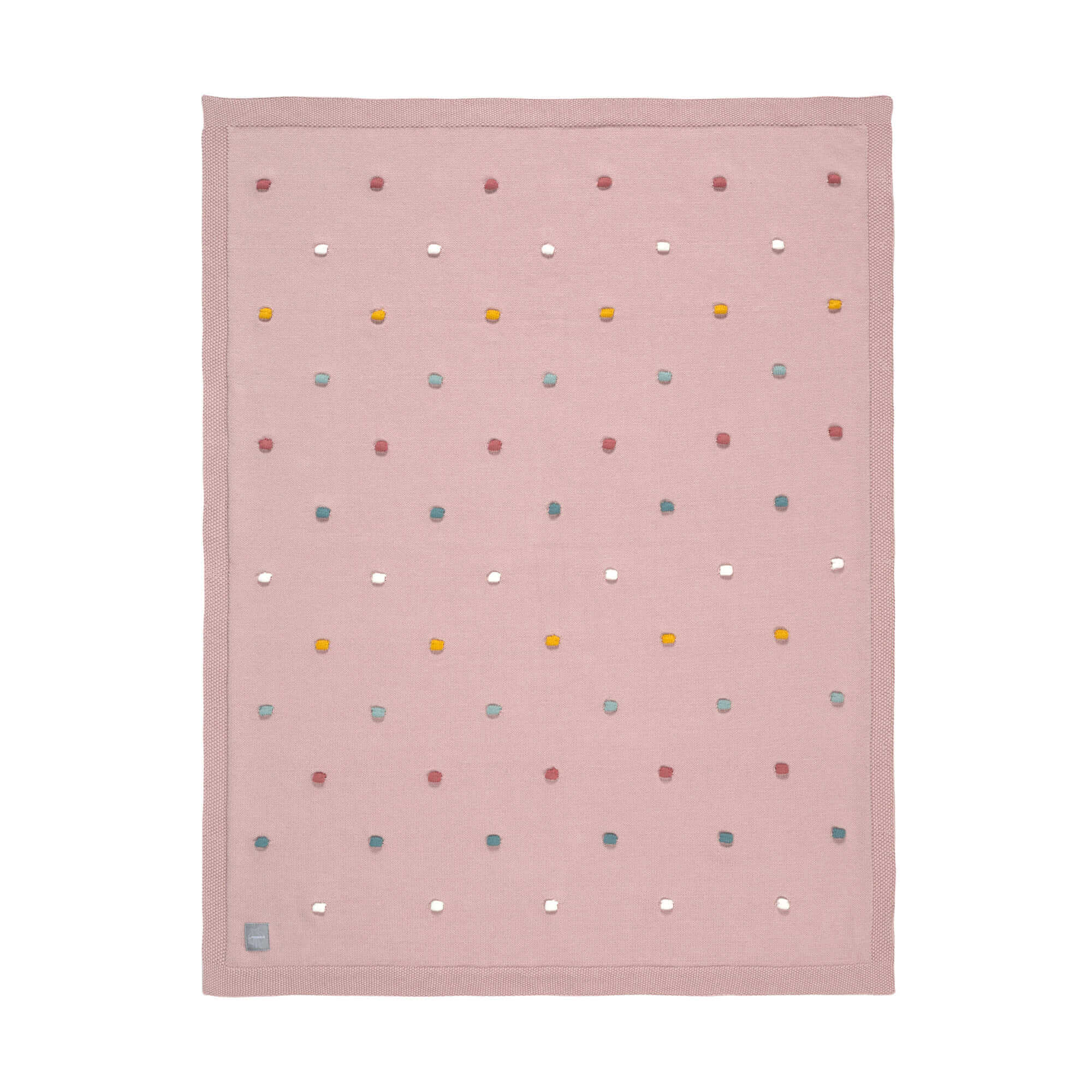 Lässig Babydecke Bio-Baumwolle 80x100 Dots dusky pink