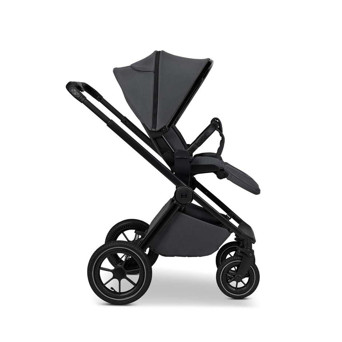 Moon PIÙ Kinderwagen SET anthra / matt