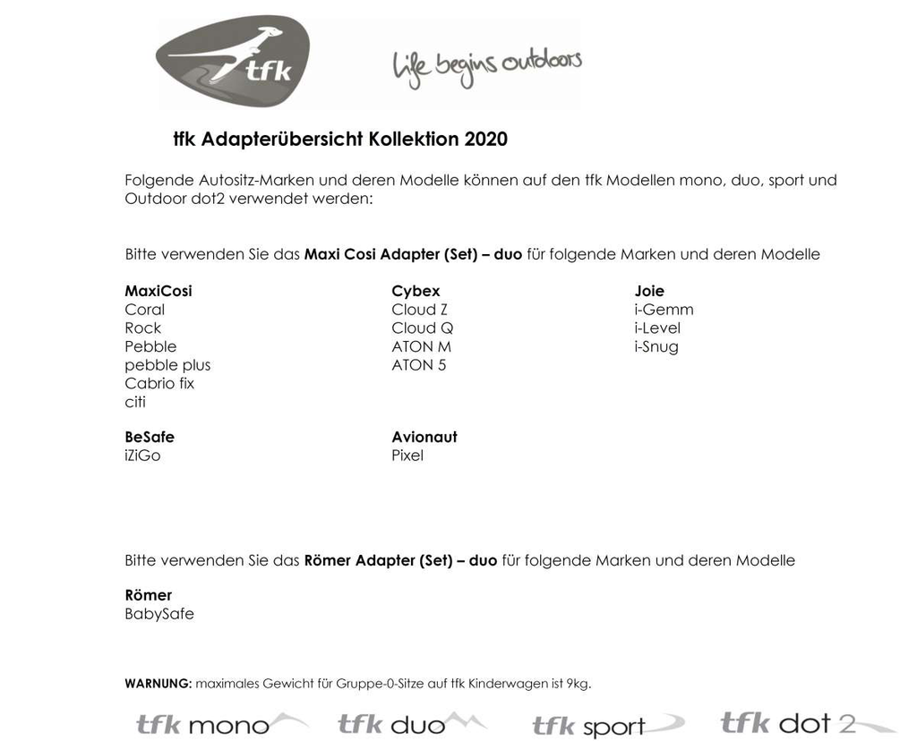 tfk Maxi Cosi Adapter für mono2 Schwarz