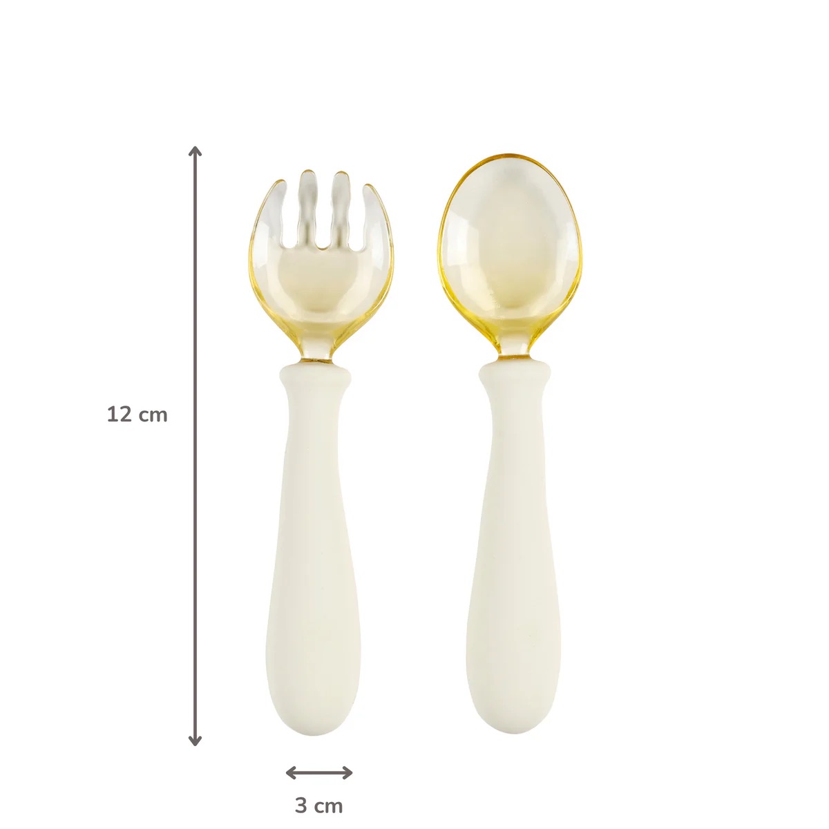 Nattou Löffel & Gabel SET 8M+ weiß