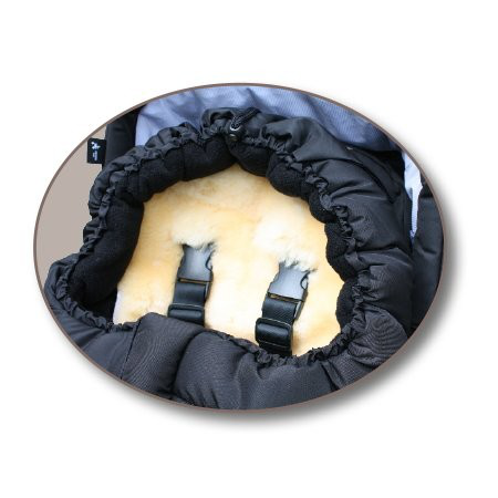 Heitmann Felle - Komfort 2-in-1-Fußsack mit herausnehmbarer Lammfell-Einlage - Serie “Eisbärchen” - beige