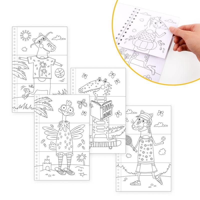 Trendhaus Malbuch Tiermix