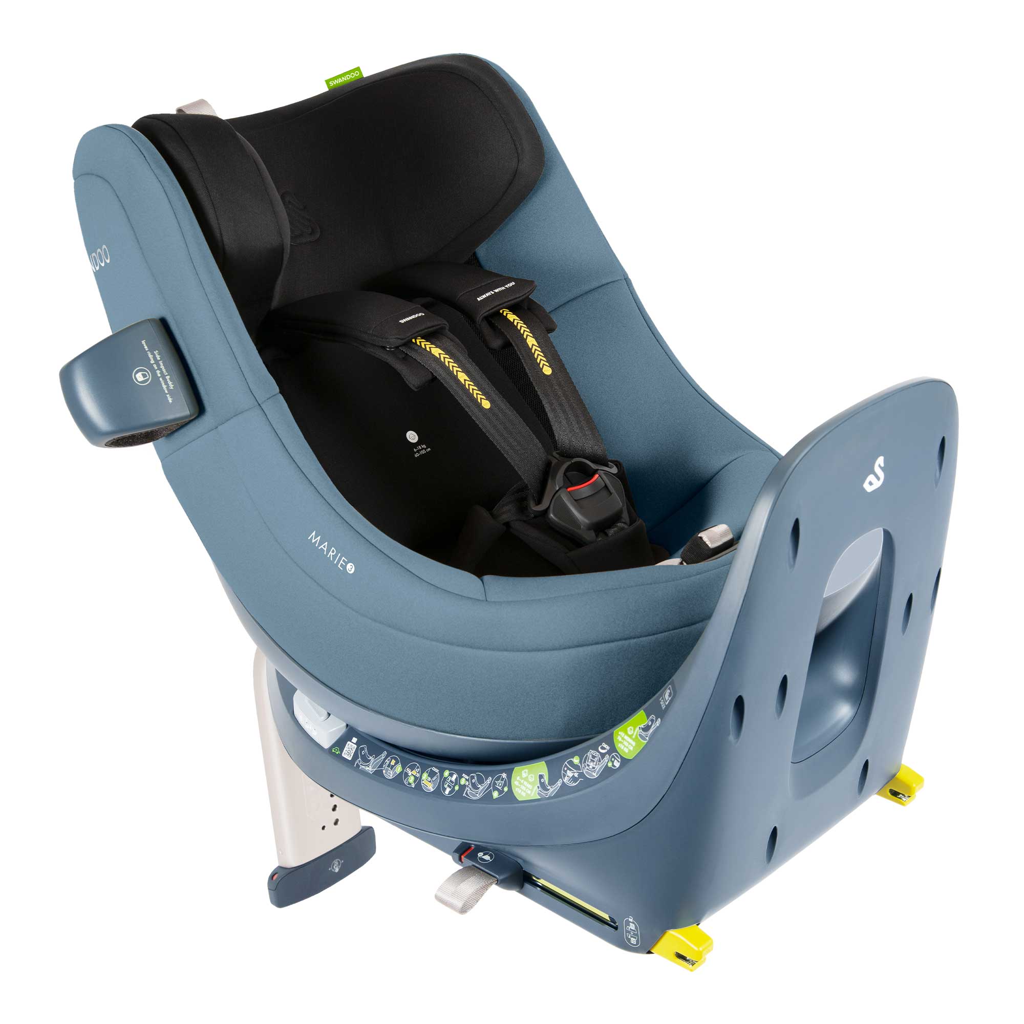 SWANDOO MARIE 5.0 i-Size Reboarder (40 – 105 cm/ 0 – 18 kg) 0+/1 Blueberry