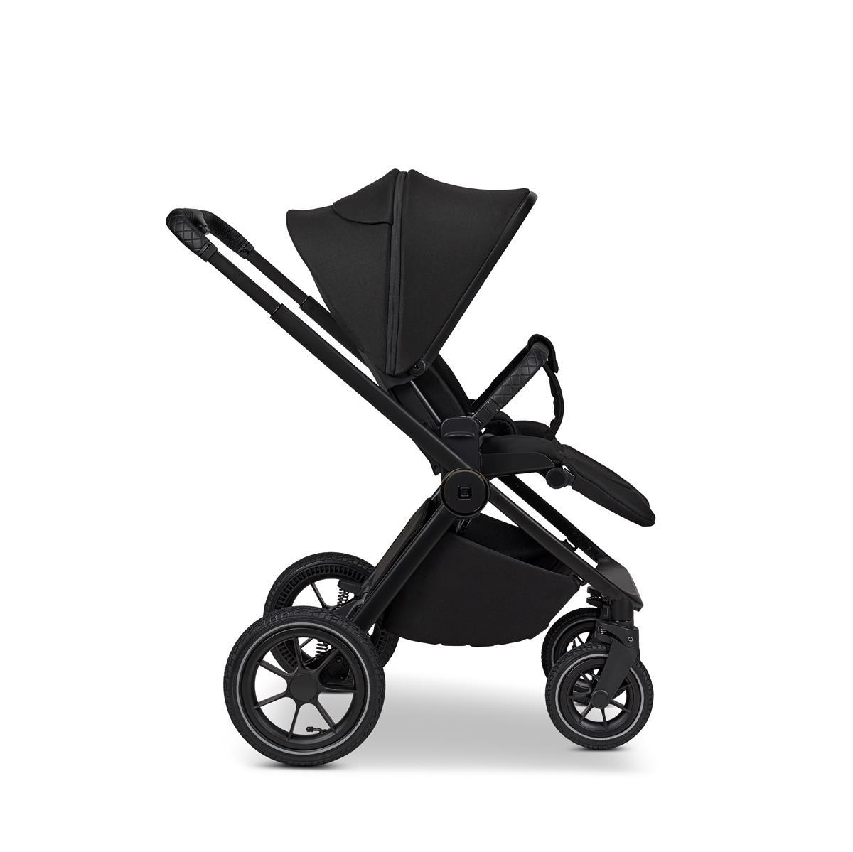 Moon PIÙ Kinderwagen SET onyx / chrome