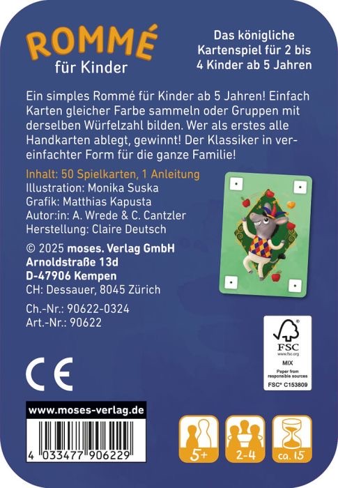 moses Spiele-Klassiker Rommé für Kinder