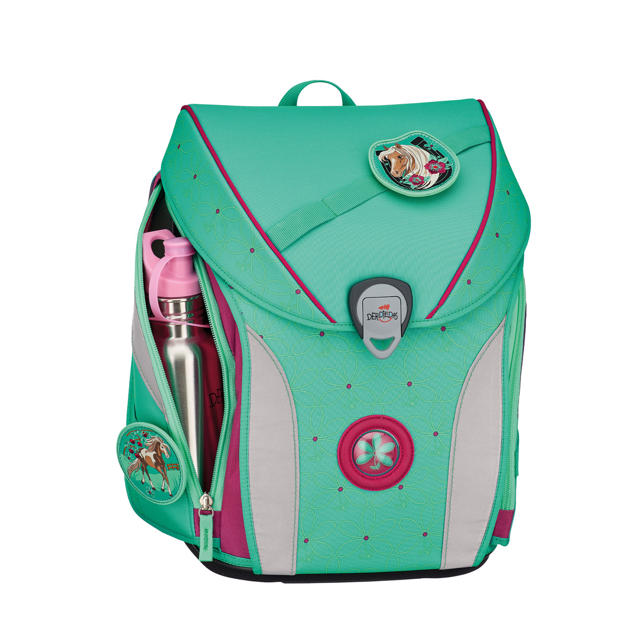 Der Die Das Schulranzen-Set ErgoFlex Max Pepermint Pony
