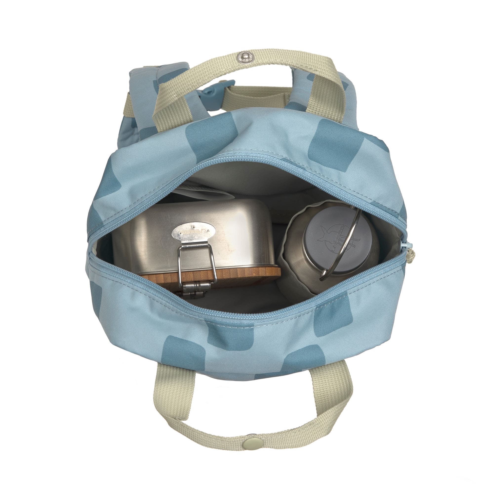 Lässig Kinderrucksack Square aus der Pattern Party Blau