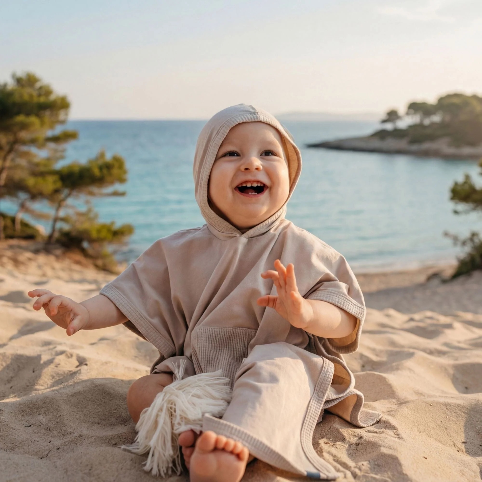 Emma & Noah UV Poncho 1-3 Jahre Emma & Noah UV Poncho 3-5 Jahre Essential Beige