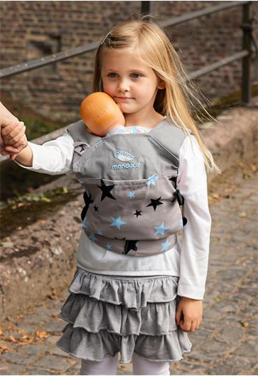 manduca Puppentragehilfe Cotton Starlets blue