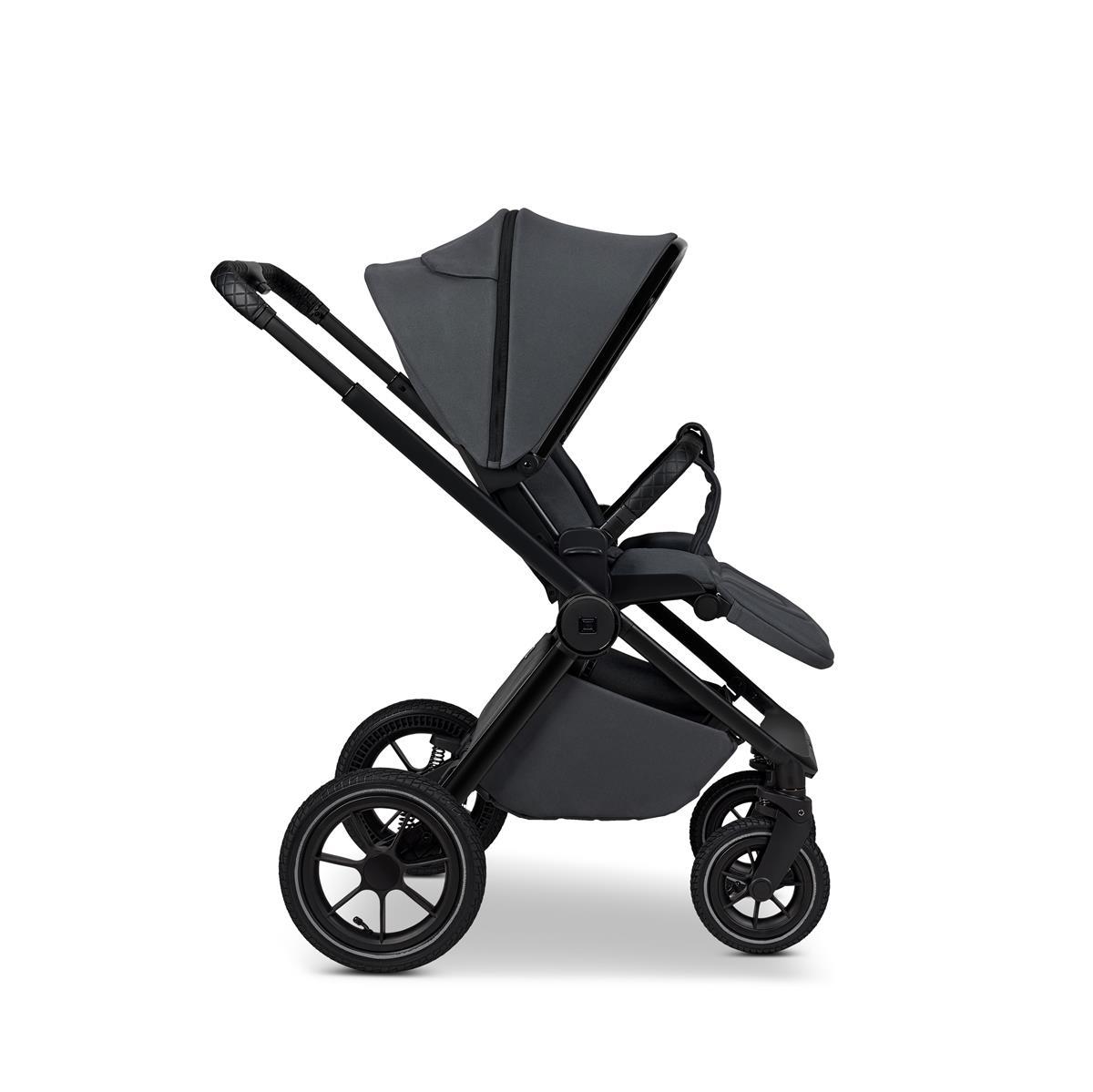 Moon PIÙ Kinderwagen SET anthra / matt