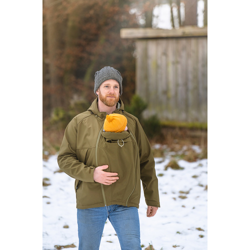 mamalila Softshell-Tragejacke für Männer Allrounder khaki S