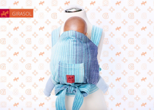 GiraSol Puppentragen MySol Candy Clouds / blue