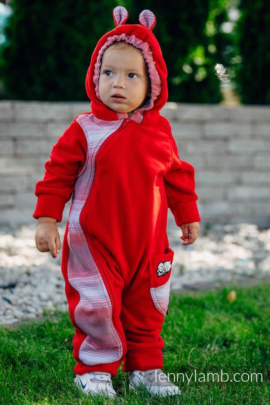 Lenny Lamb Fleeceoverall Gr. 68 Rot Little Herringbone Elegance