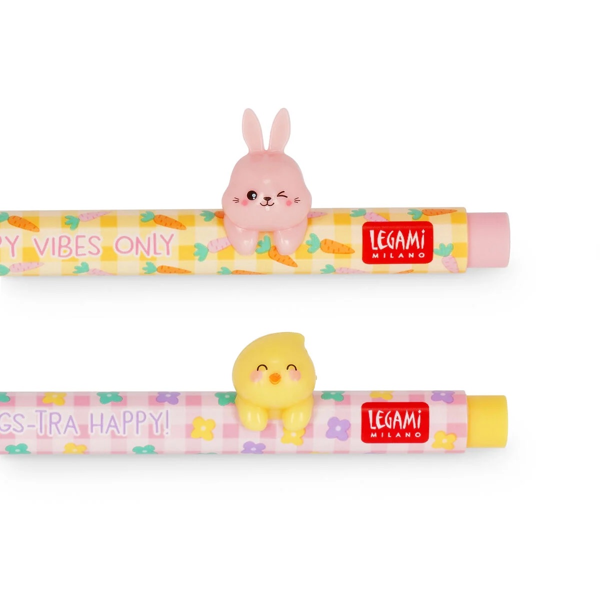 Legami Set aus 2 Gelstiften mit Deko-Tierchen - Lovely Friends Hoppy Easter