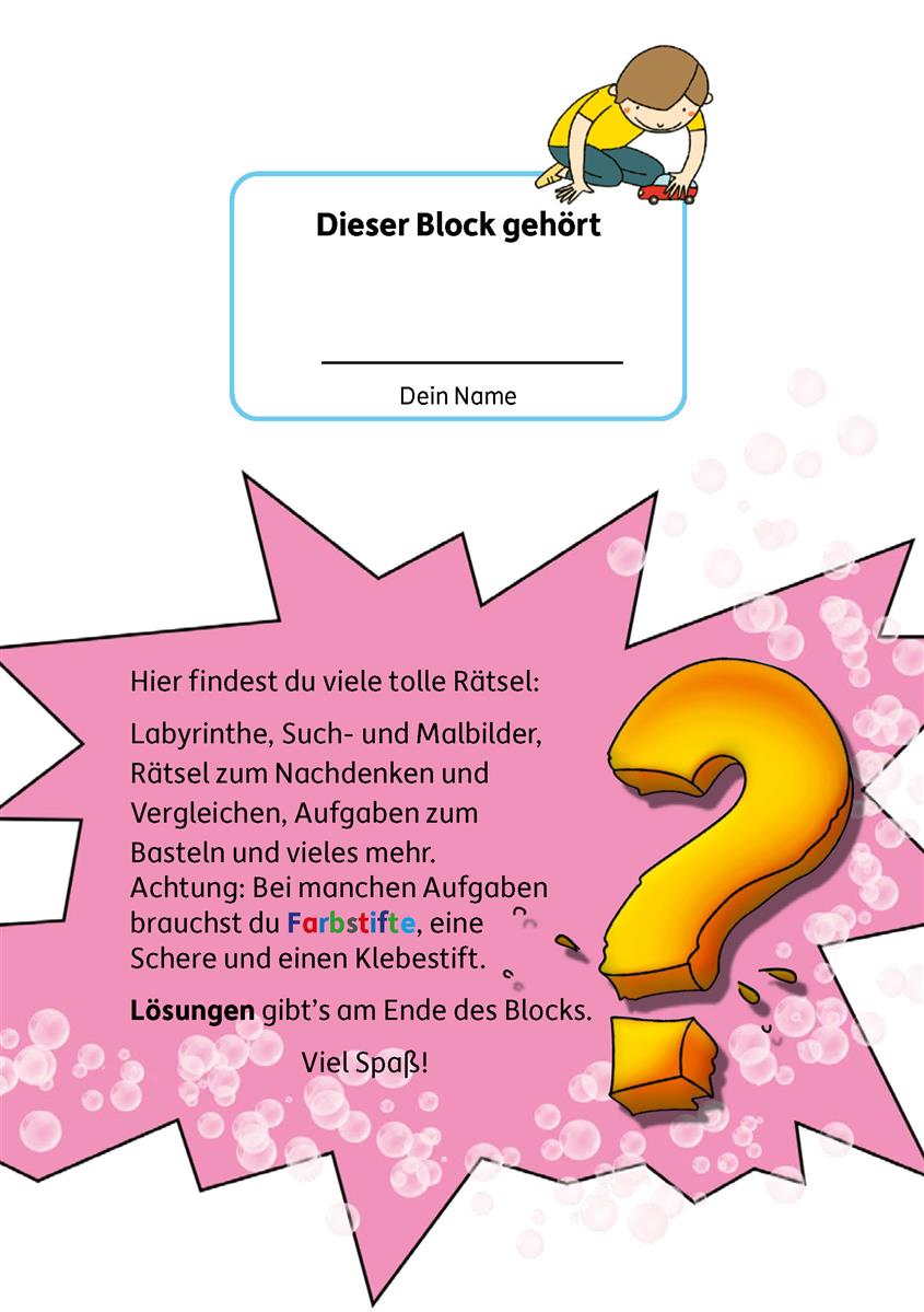 Hauschka Kunterbunte Rätselblöcke ab 3 Jahre, Band 2