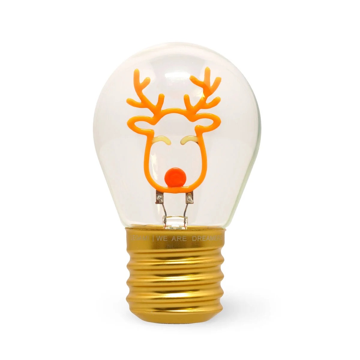 Legami Weihnachten 2025 Artikel Deko-Tischlampe in Glühbirnenform - Reindeer - Bulb Fiction