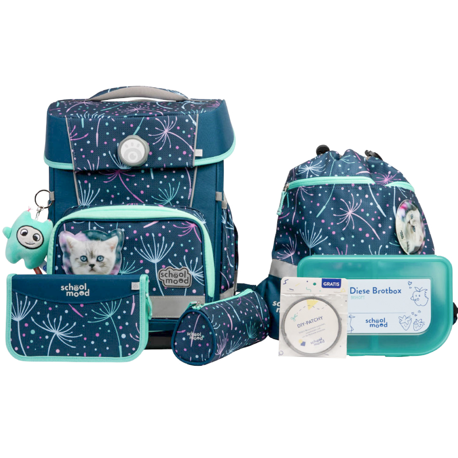School-Mood Champion Pro 7-tlg. Schulranzenset 2025 Lina (Kätzchen)