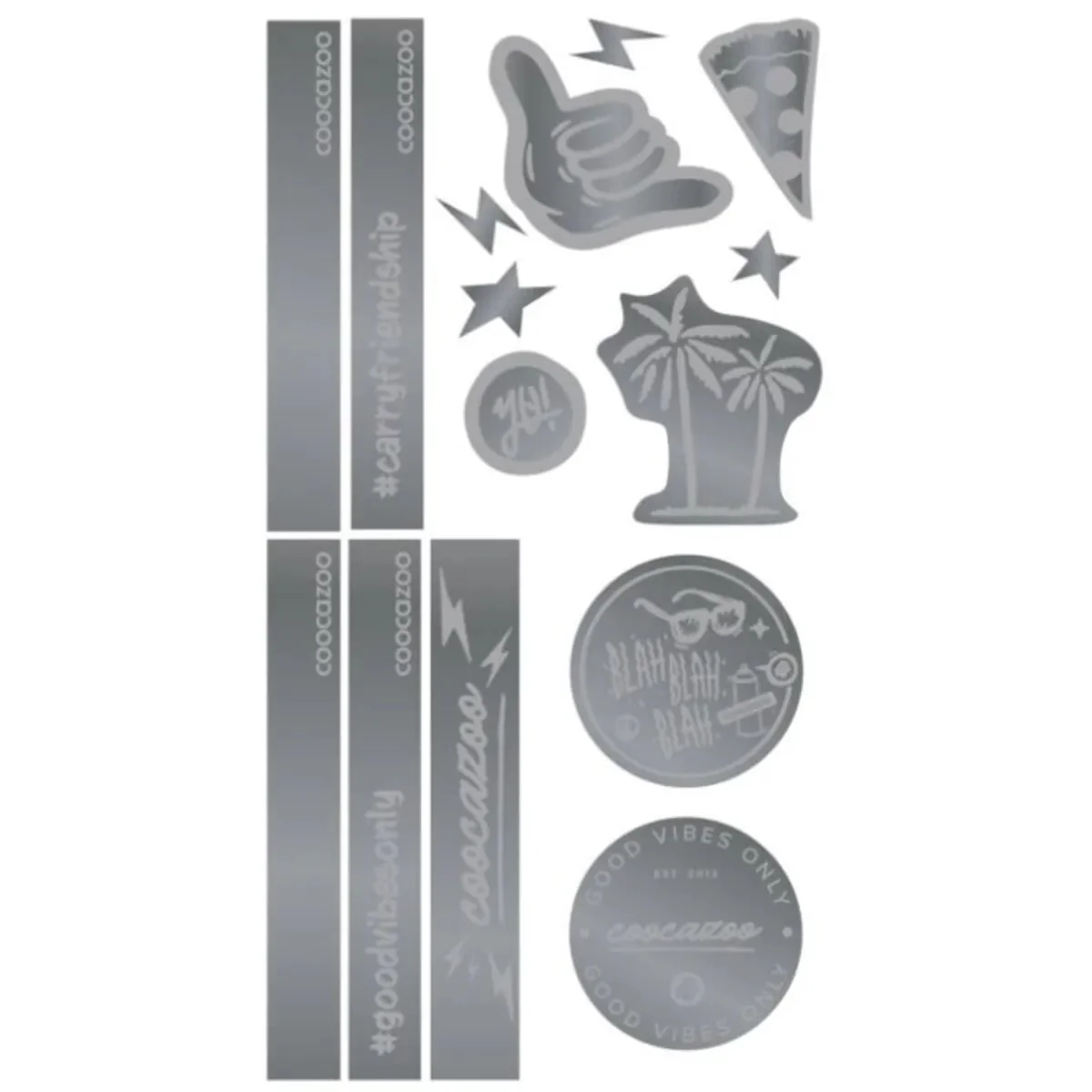 Coocazoo Reflektierendes Sticker-Set Silver