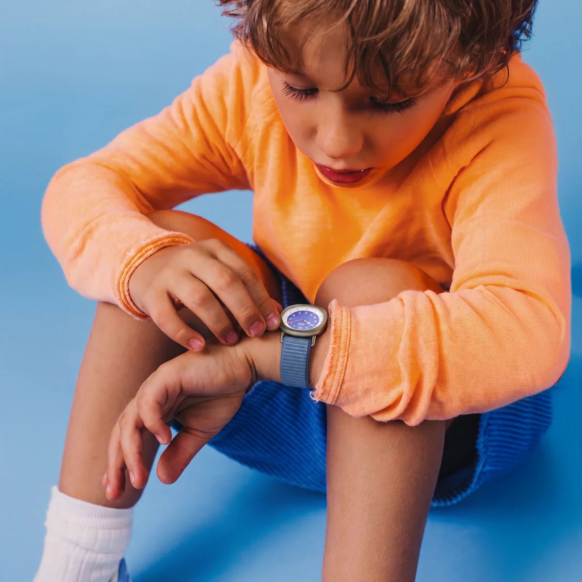 KWIO Tikk Armbanduhr für Kinder Nova Champagner/Blau