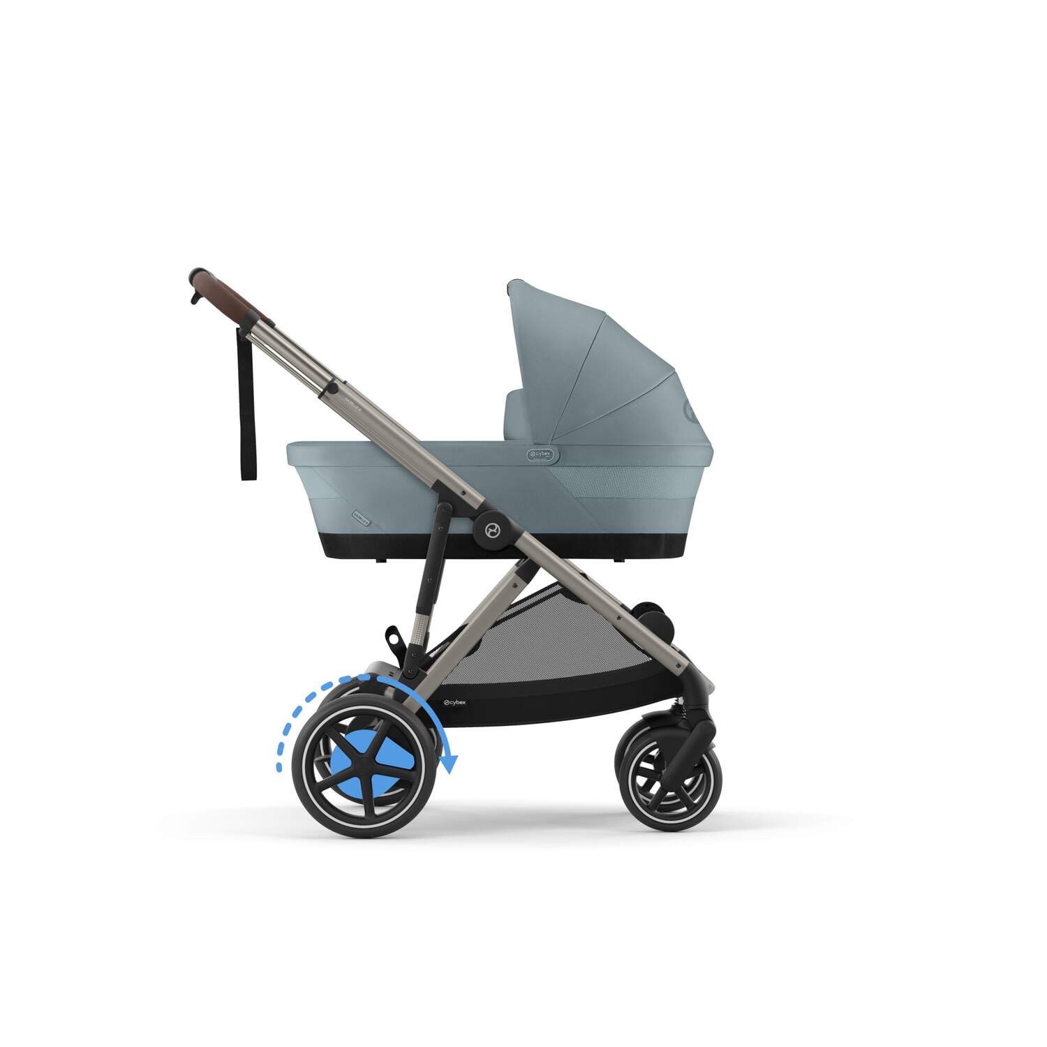 Cybex e-Gazelle S Kinderwagen Cybex e-Gazelle S Kinderwagen Stormy Blue (Taupe Frame)