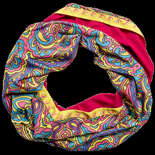 AiBi Känguru - Gr. 4 - Paisley reversibel uni dunkelpink