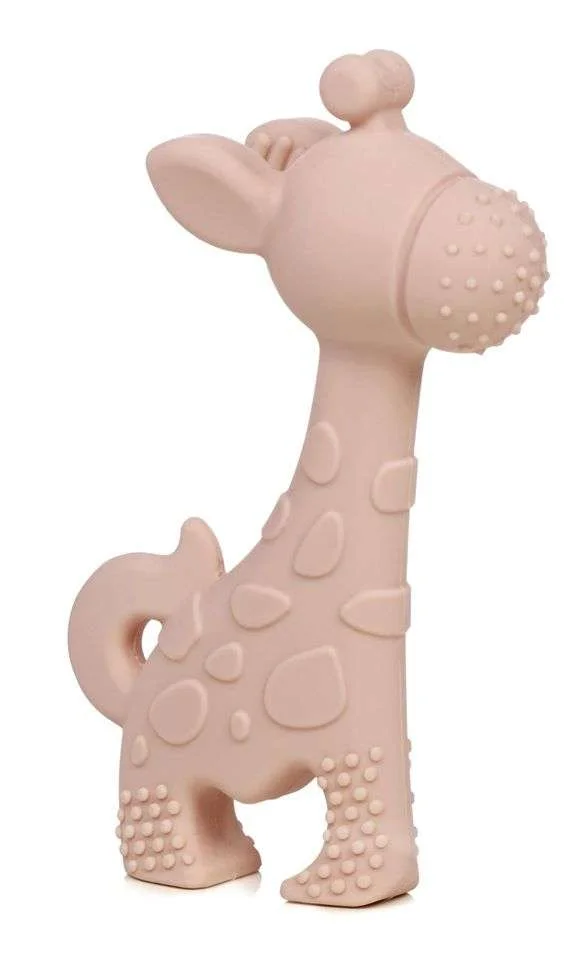 Jané Silikon Giraffen-Beißring Rosé