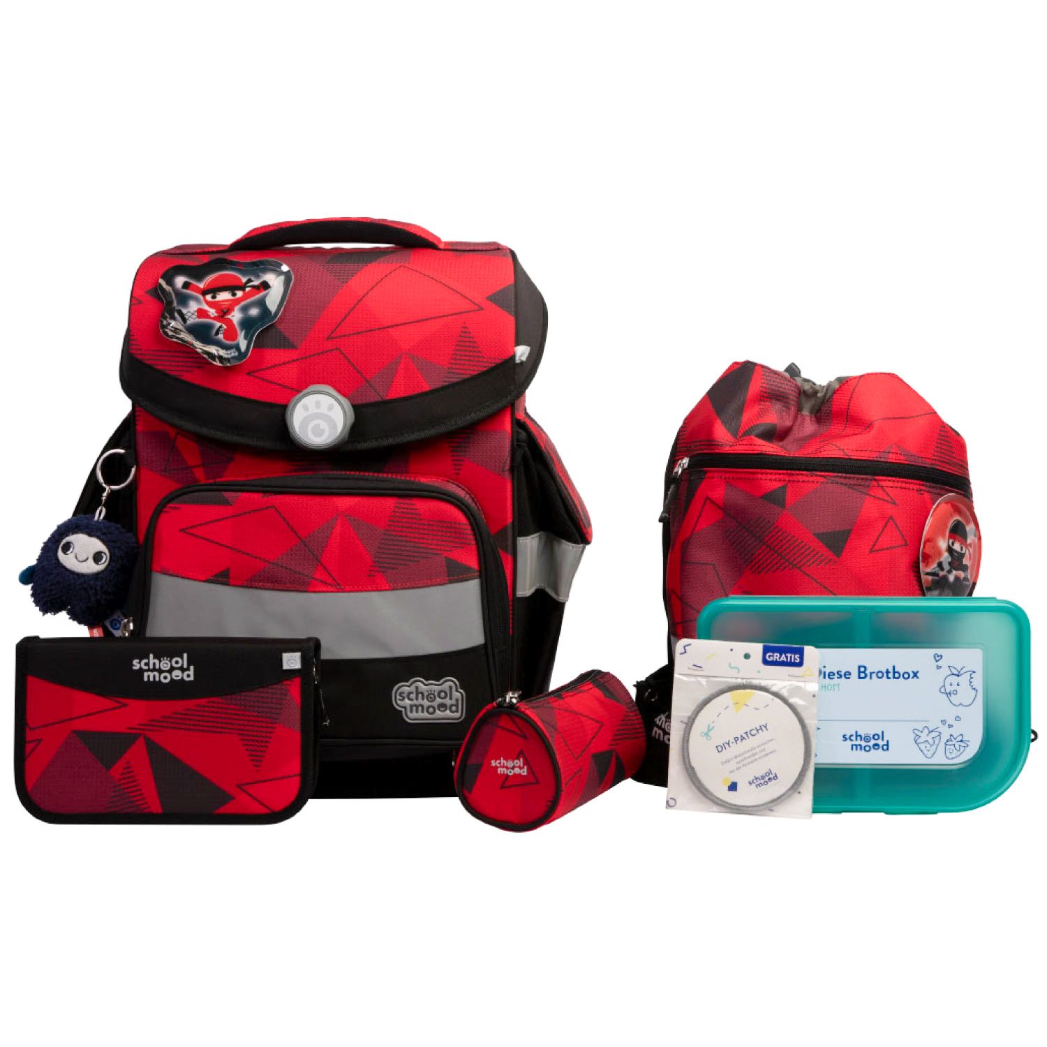 School-Mood Timeless Pro Schulranzen-Set 2025 7-tlg. Kai (Ninja)