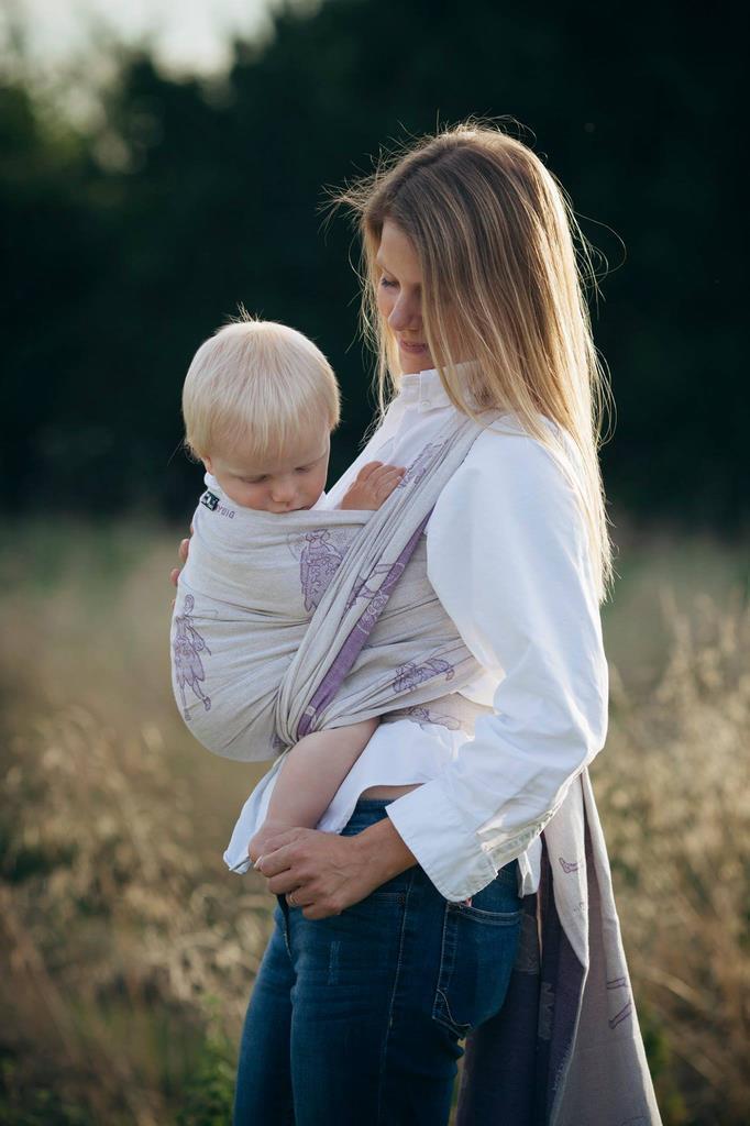 Didymos Tragetuch - WELEDA Weiße Malve Fee (Ecru - Lila´) Gr. 6