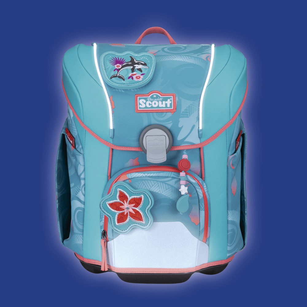 Scout Micro Schulranzen-Set 4-tlg. Safety Light Aloha