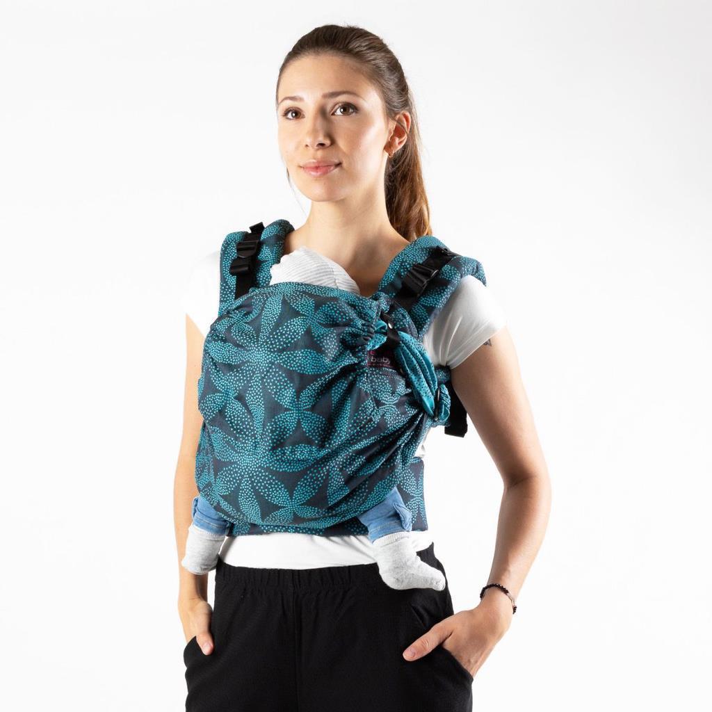 Emeibaby Tragehilfe easy Babysize Hellblau Mushrooms Emeibaby Tragehilfe easy Babysize Hellblau Mushrooms