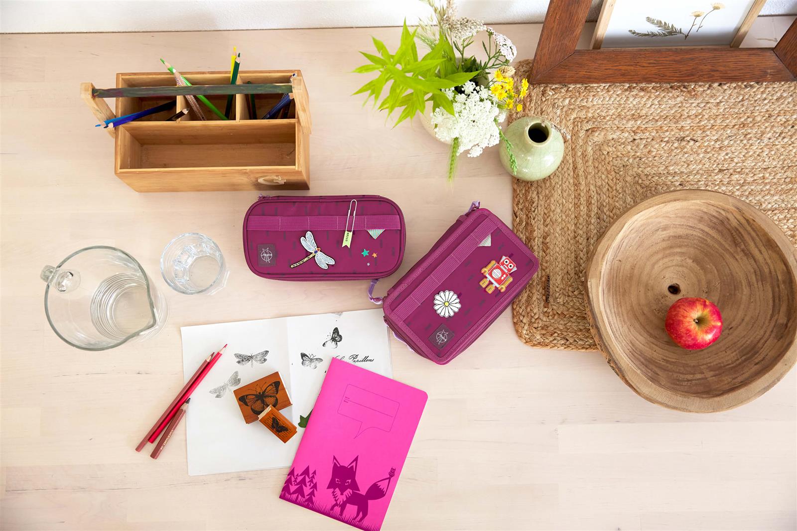 Lässig Schlampermäppchen Unique Speckles Berry