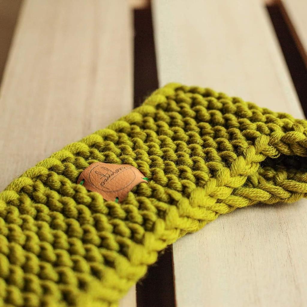 Patulove Merino Ohrenwärmer Gr. M grün