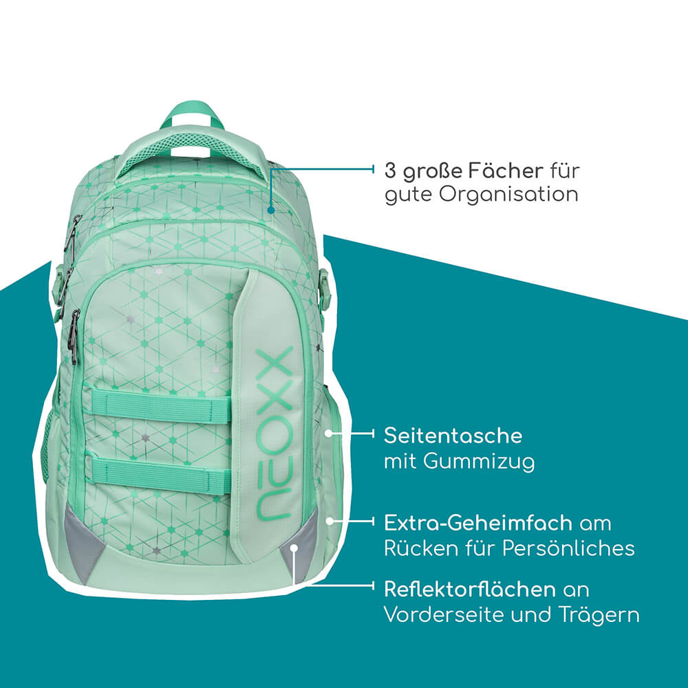 neoxx ACTIVE PRO Schulrucksack Mintastic neoxx ACTIVE PRO Schulrucksack Dragon Thunder
